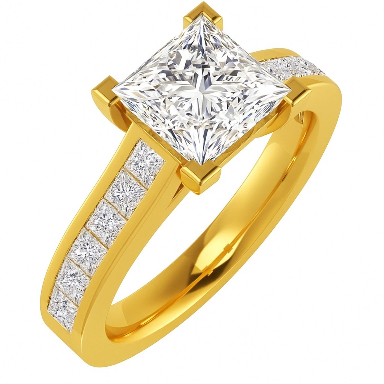 Carrie Natural Diamond 4 Prong  Engagement Ring
