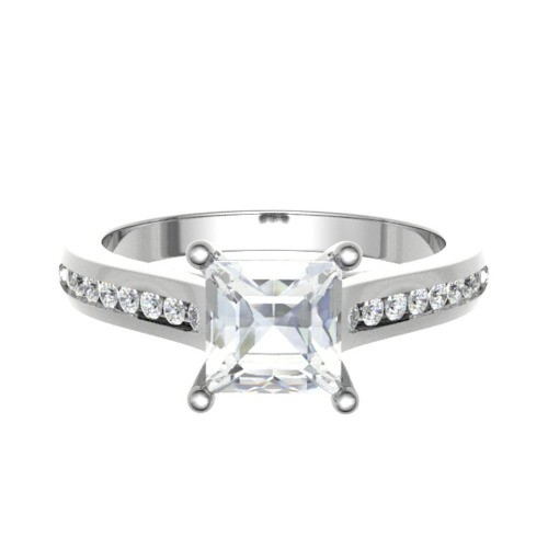 4 Prong Natural Diamond  Engagement Ring