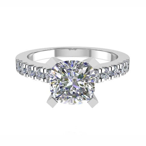 4 Prong Natural Diamond  Engagement Ring