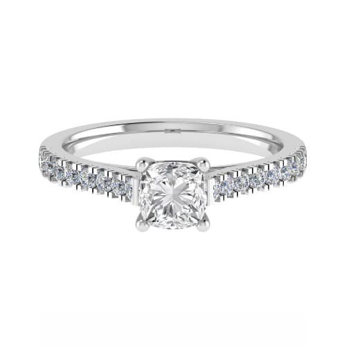 4 Prong Natural Diamond  Engagement Ring