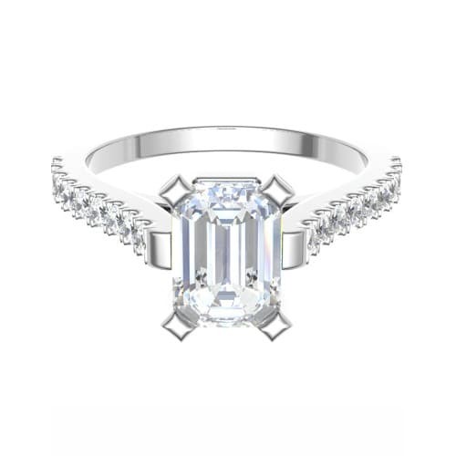 4 Prong Natural Diamond  Engagement Ring