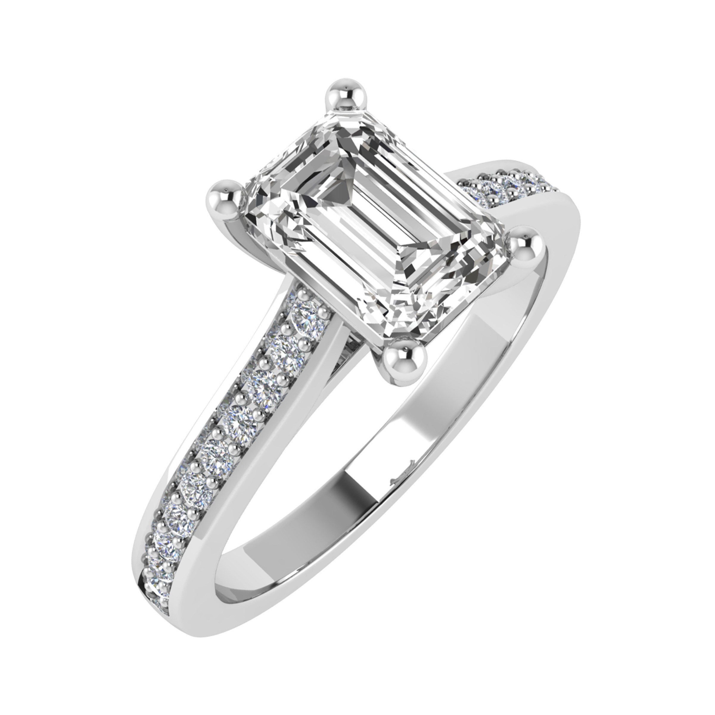 Clariss Lab-Created Diamond 4 Prong  Engagement Ring