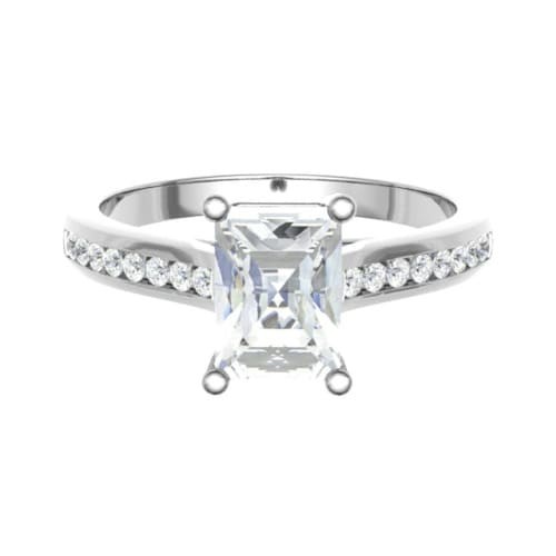 4 Prong Natural Diamond  Engagement Ring