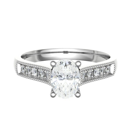 4 Prong Natural Diamond  Engagement Ring