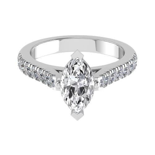 4 Prong Natural Diamond  Engagement Ring