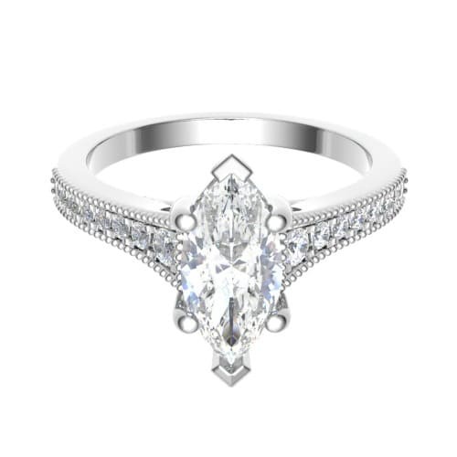 6 Prong Natural Diamond  Engagement Ring