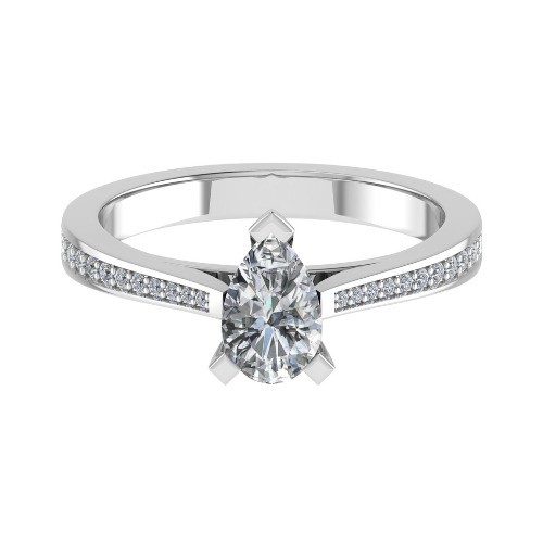 3 Prong Natural Diamond  Engagement Ring