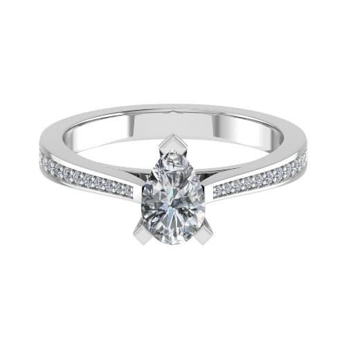 3 Prong Natural Diamond  Engagement Ring