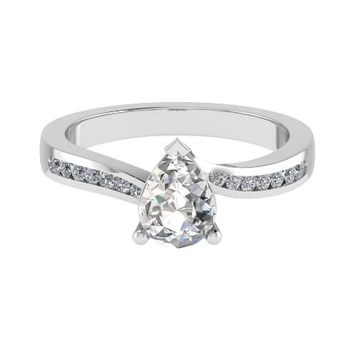 3 Prong Natural Diamond  Engagement Ring