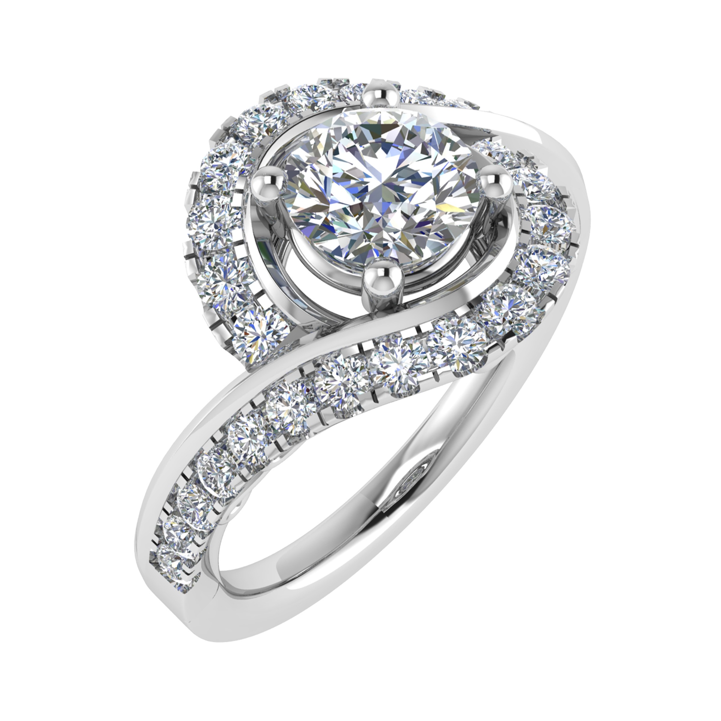 4 Prong Natural  Diamond Ring