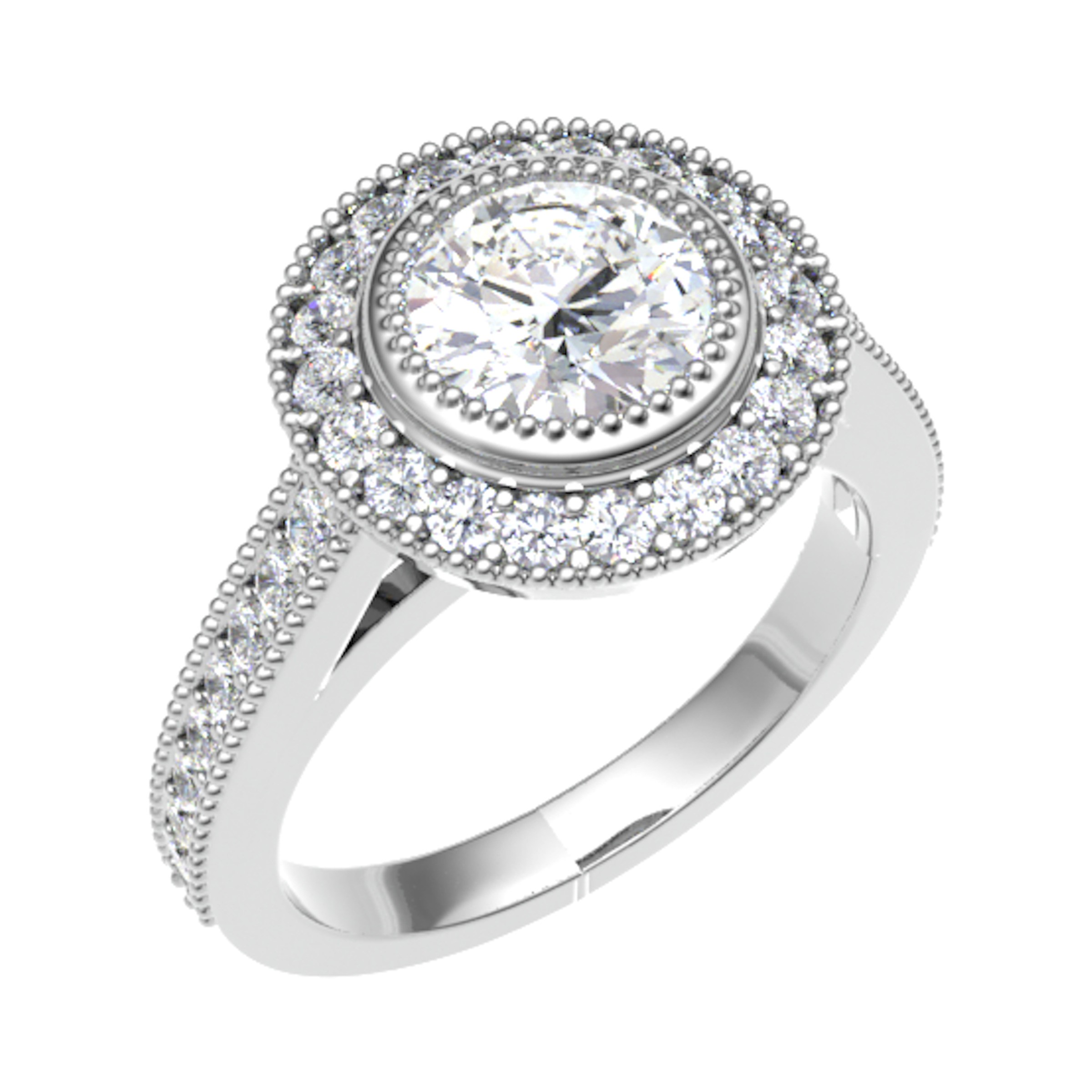 Bezel Lab-Created  Diamond Ring