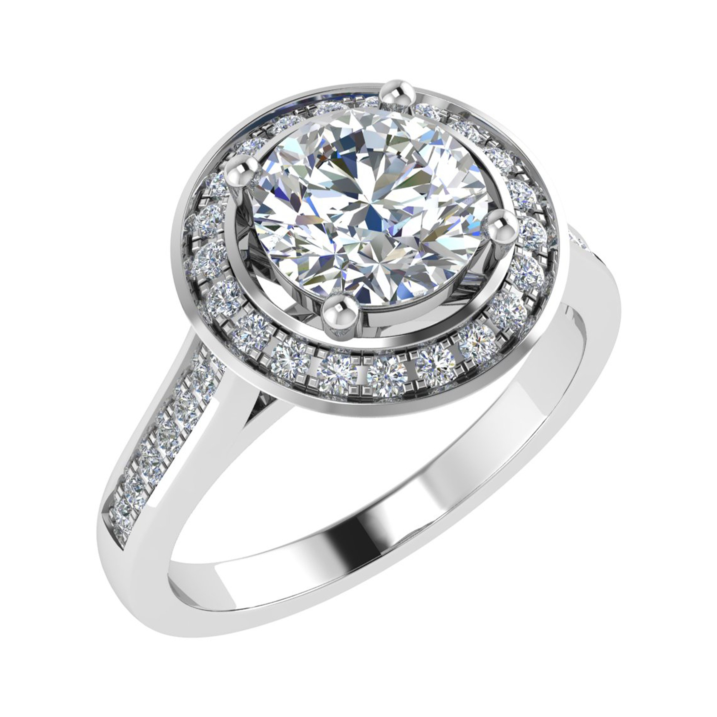 4 Prong Natural  Diamond Ring