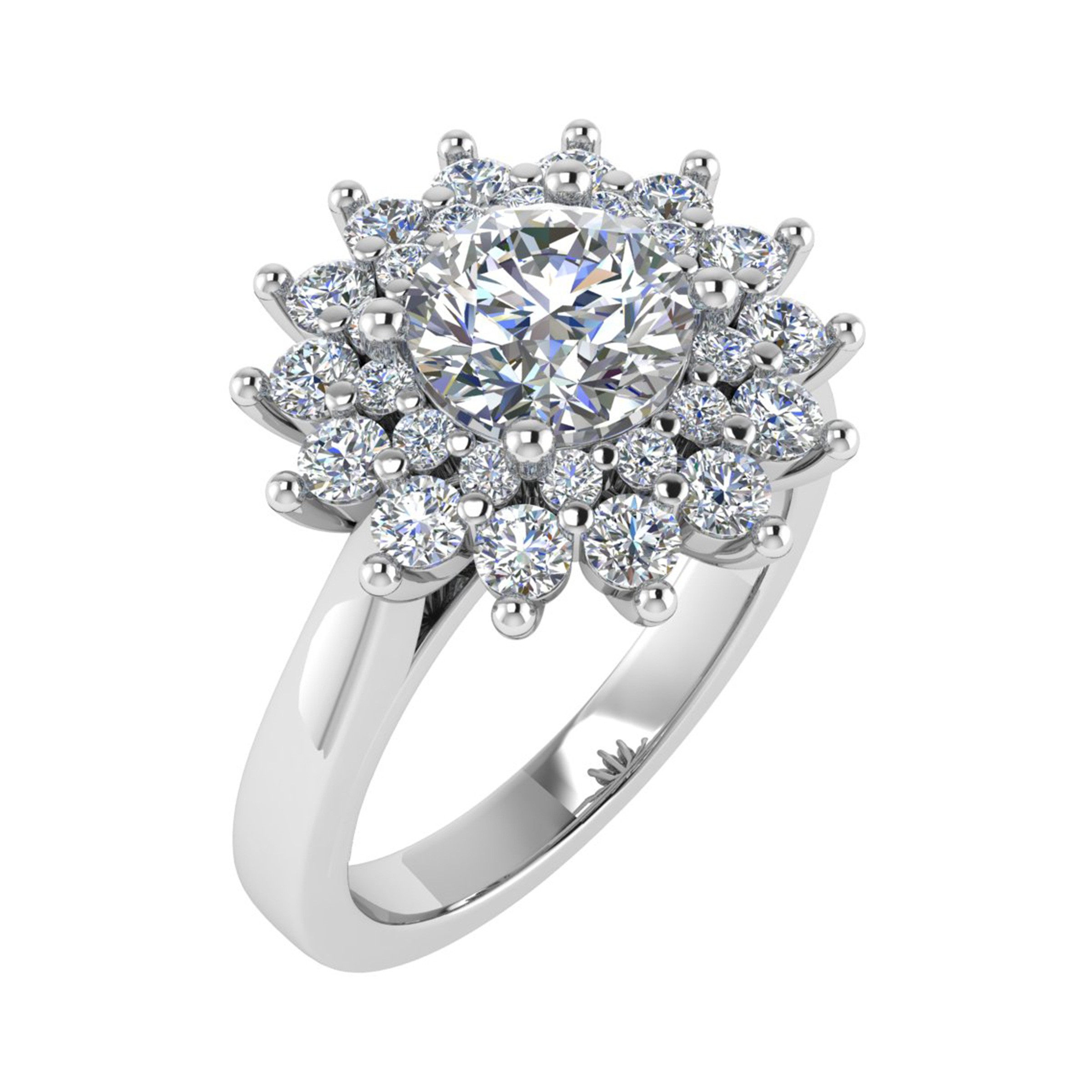 4 Prong 0.20 - 3.00 Carat Natural  Diamond Ring