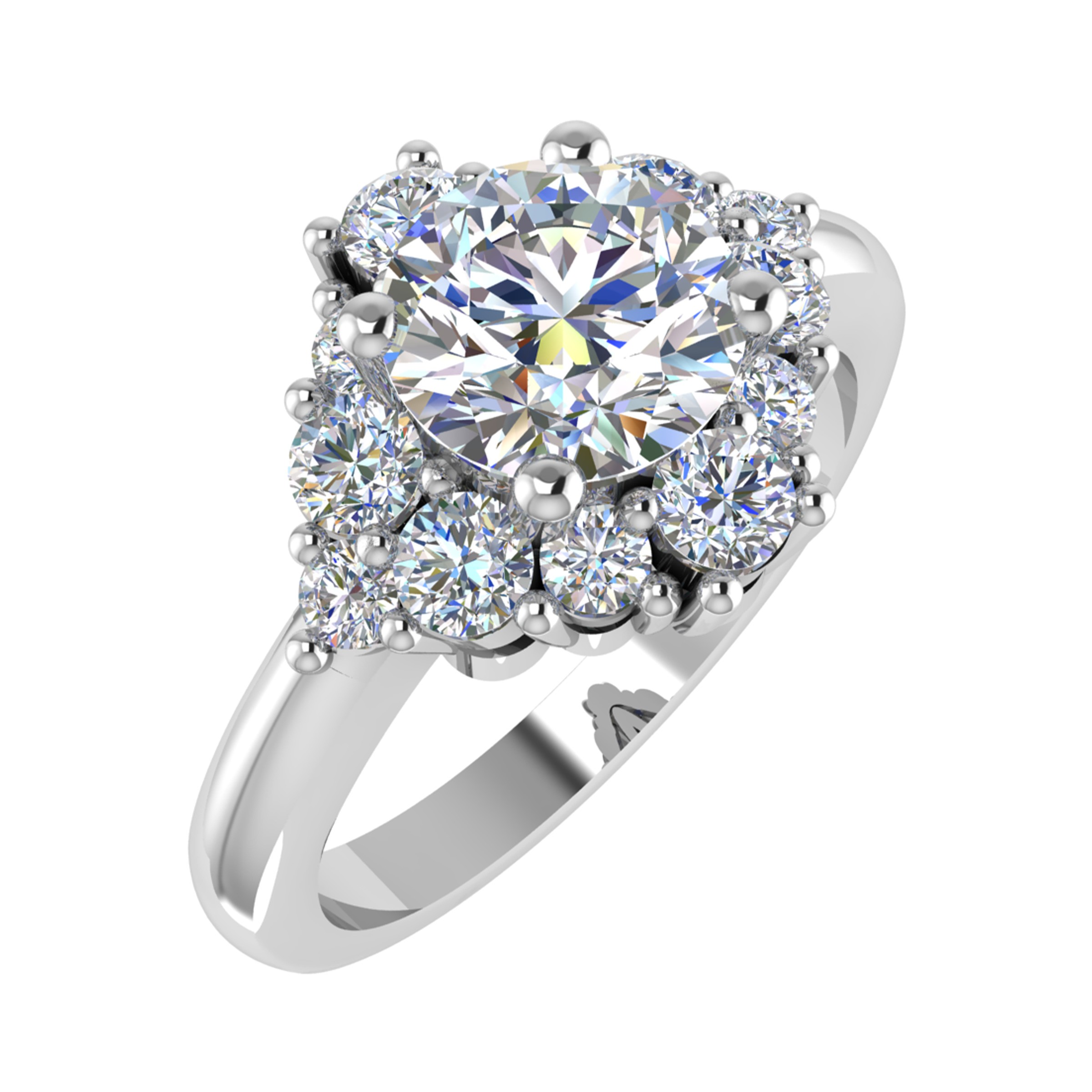 4 Prong Natural  Diamond Ring
