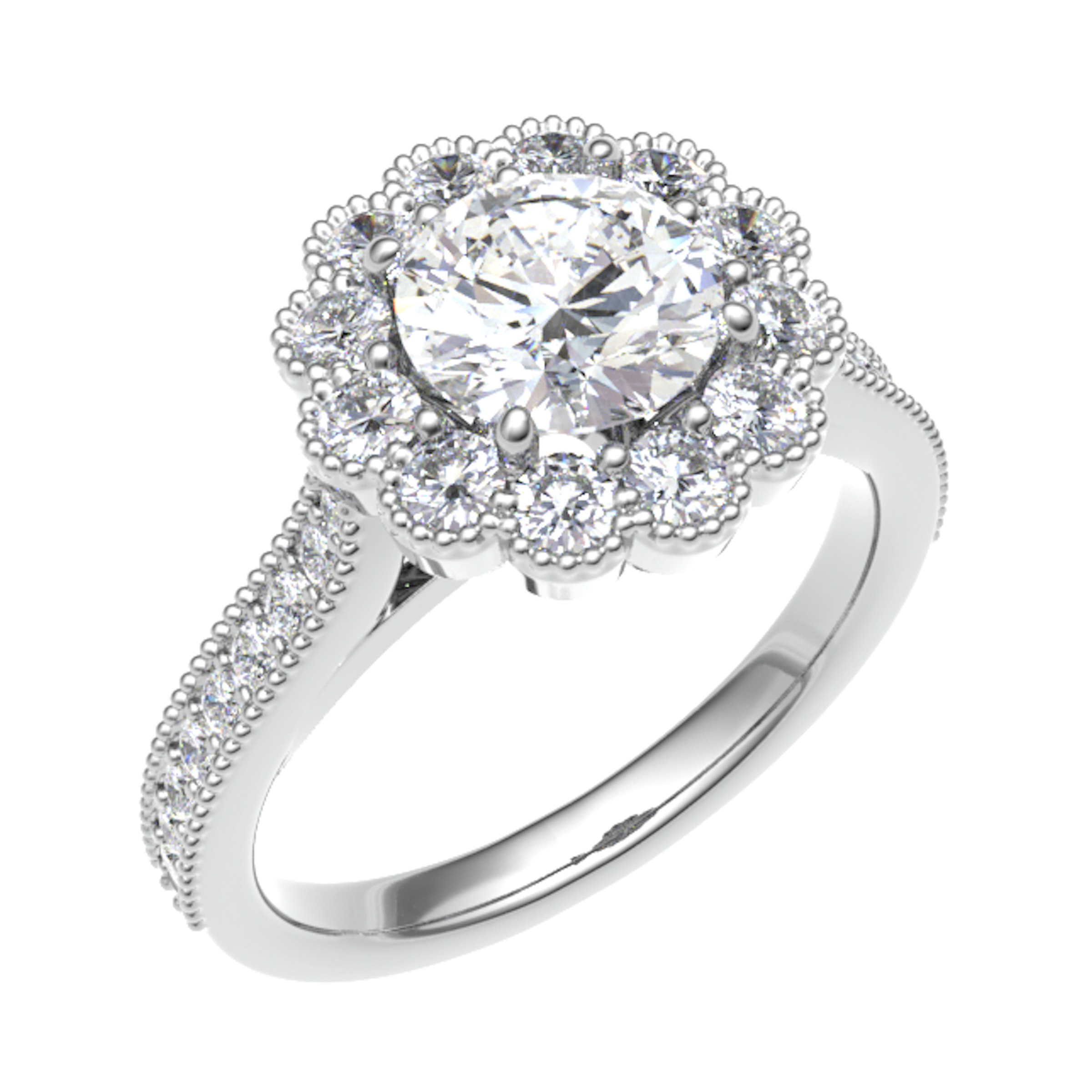 4 Prong 0.20 - 3.00 Carat Natural  Diamond Ring