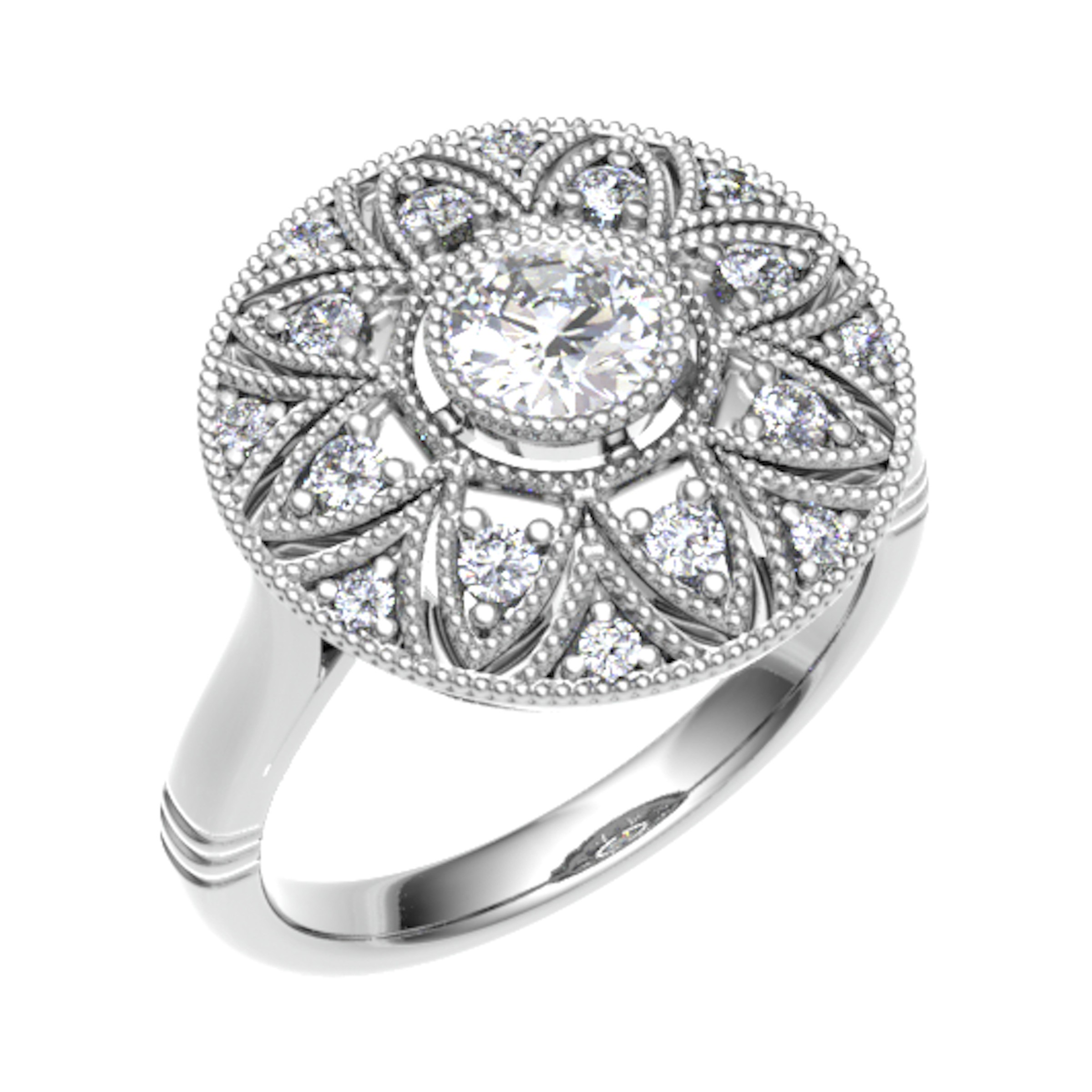 Bezel 0.20 - 3.00 Carat Natural  Diamond Ring