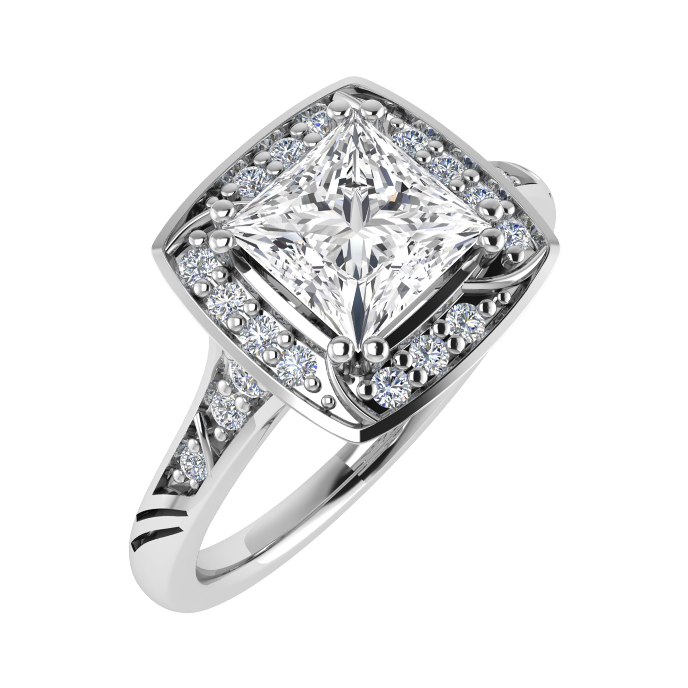 Double Prong 0.20 - 3.00 Carat Natural  Diamond Ring
