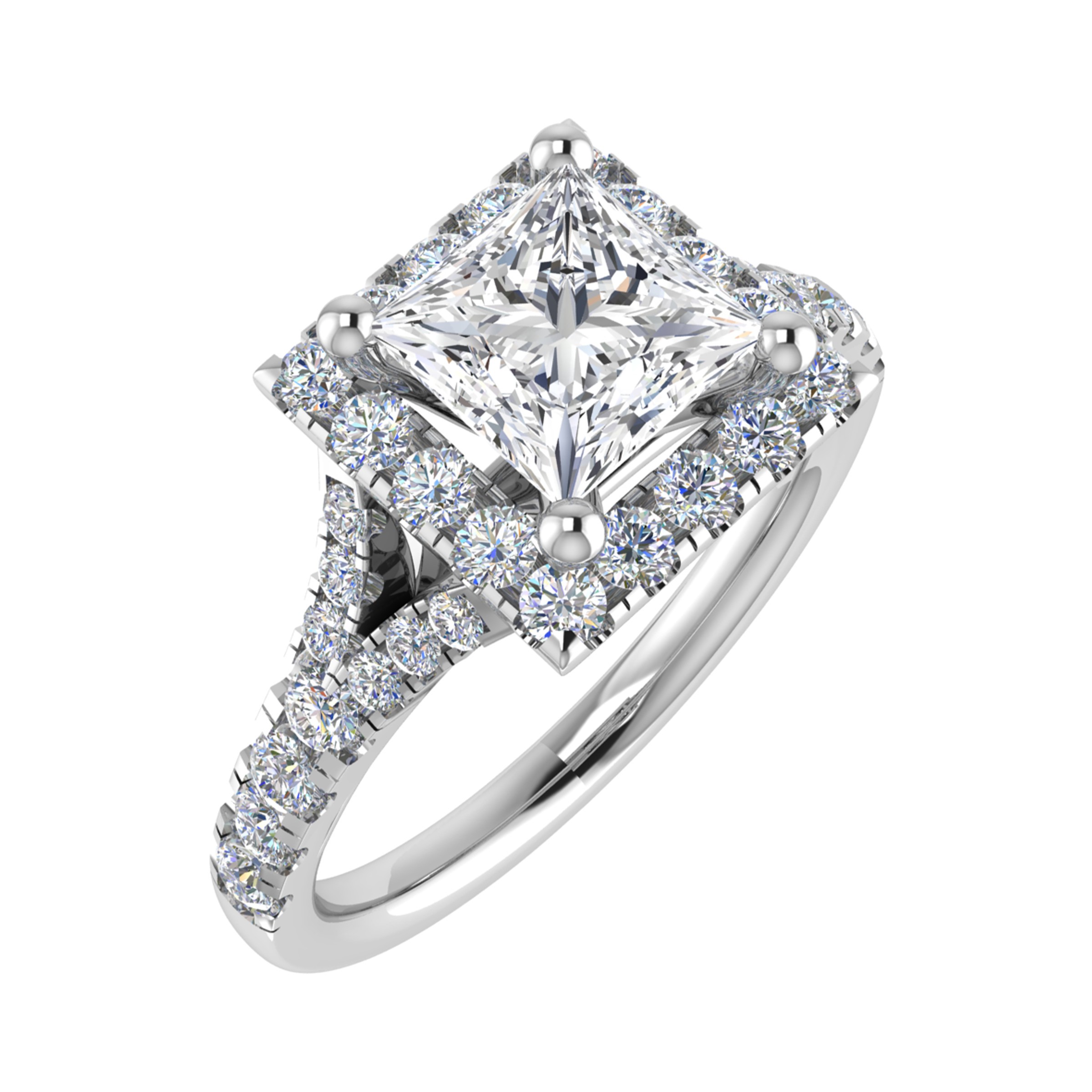 4 Prong 0.20 - 3.00 Carat Natural  Diamond Ring
