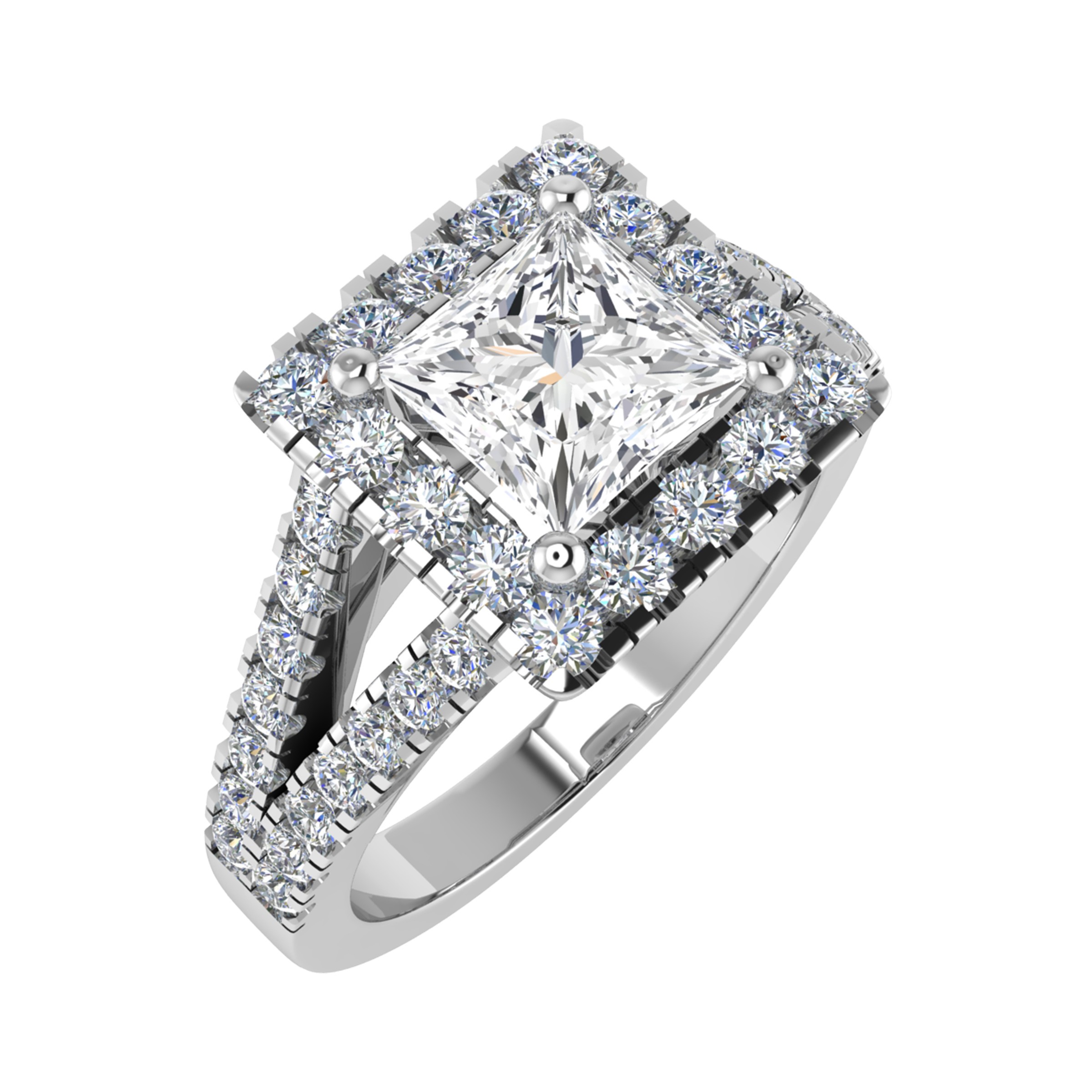 4 Prong 0.20 - 3.00 Carat Natural  Diamond Ring