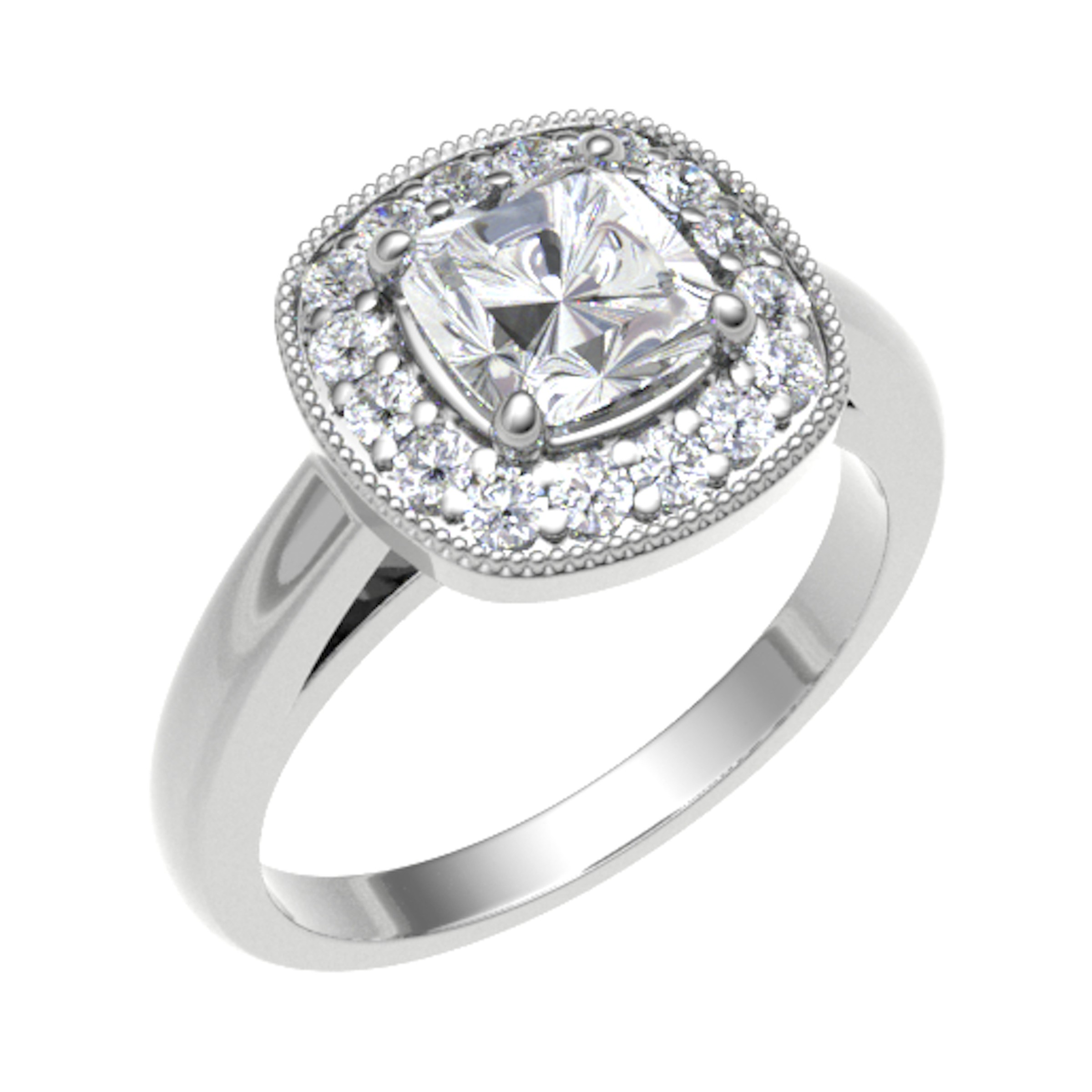 4 Prong Natural  Diamond Ring