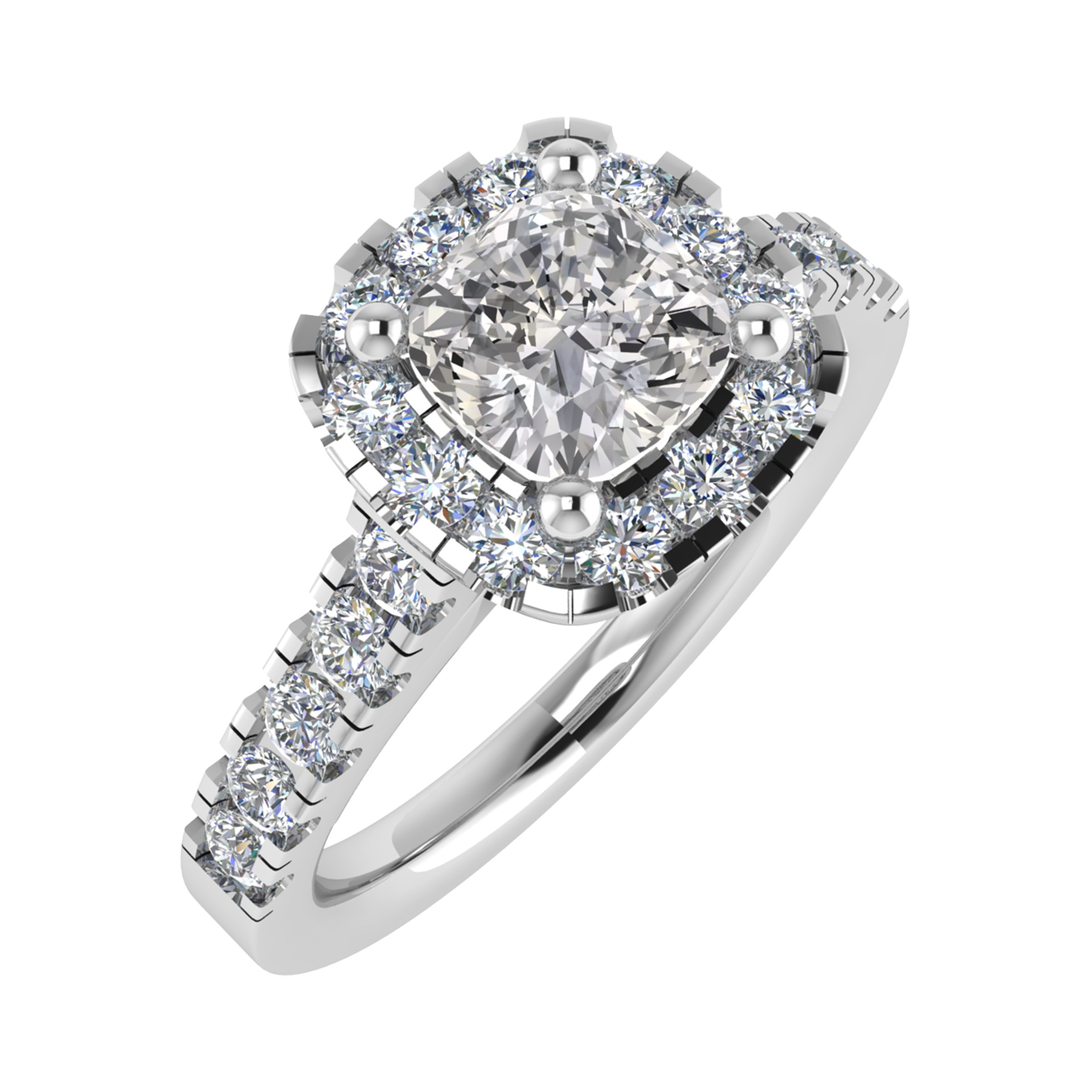 4 Prong 0.20 - 3.00 Carat Natural  Diamond Ring