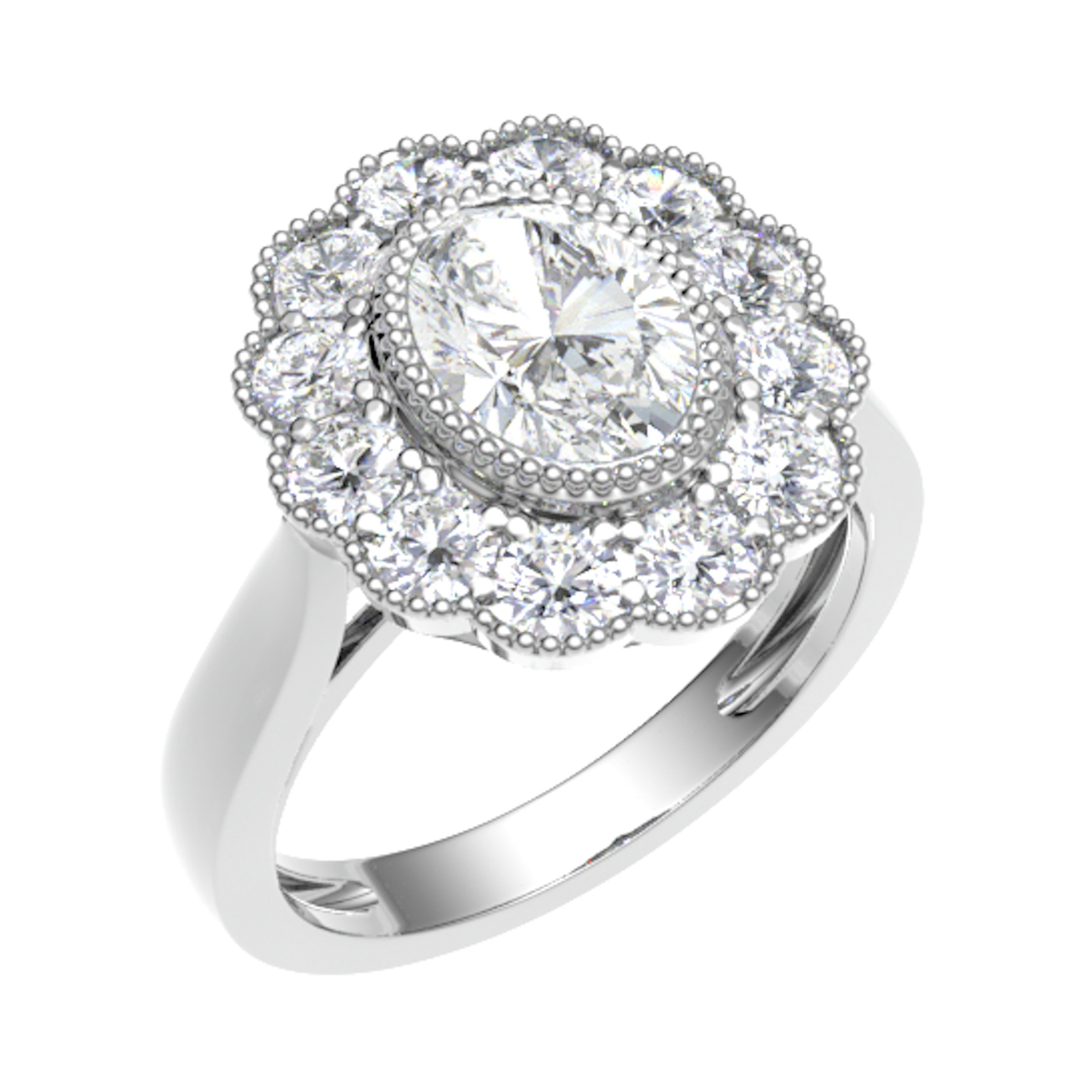 Bezel Natural  Diamond Ring