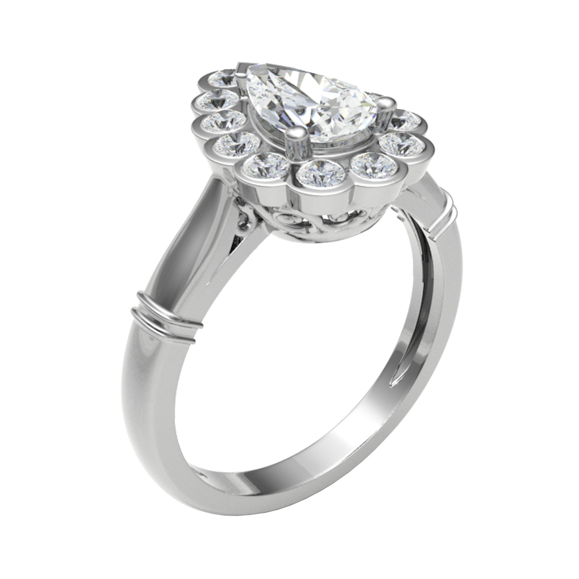 3 Prong Natural  Diamond Ring