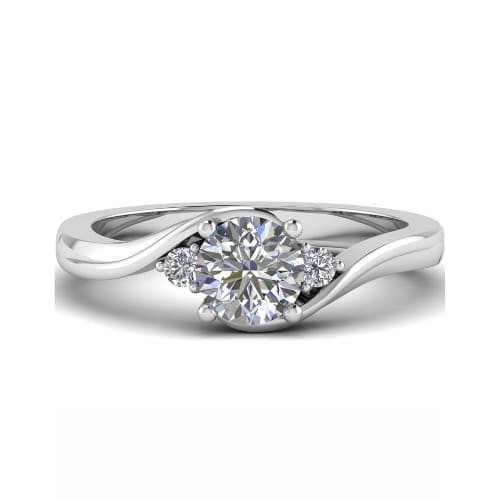 4 Prong Natural Diamond  Engagement Ring
