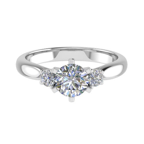 6 Prong Natural Diamond  Engagement Ring