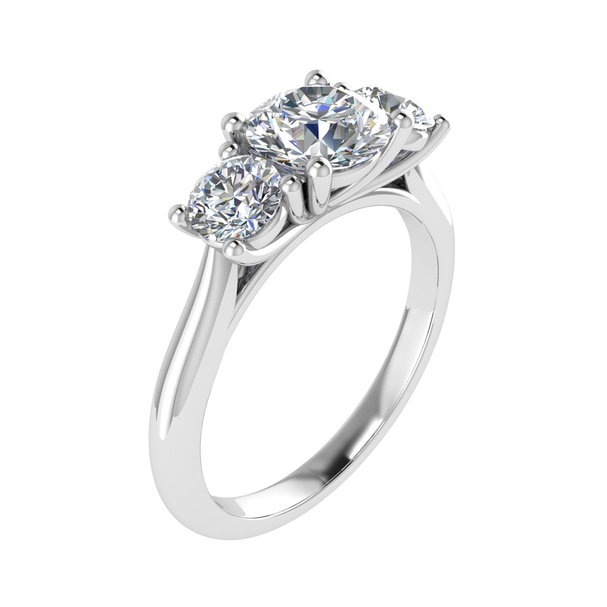 Davette Natural Diamond 4 Prong  Engagement Ring
