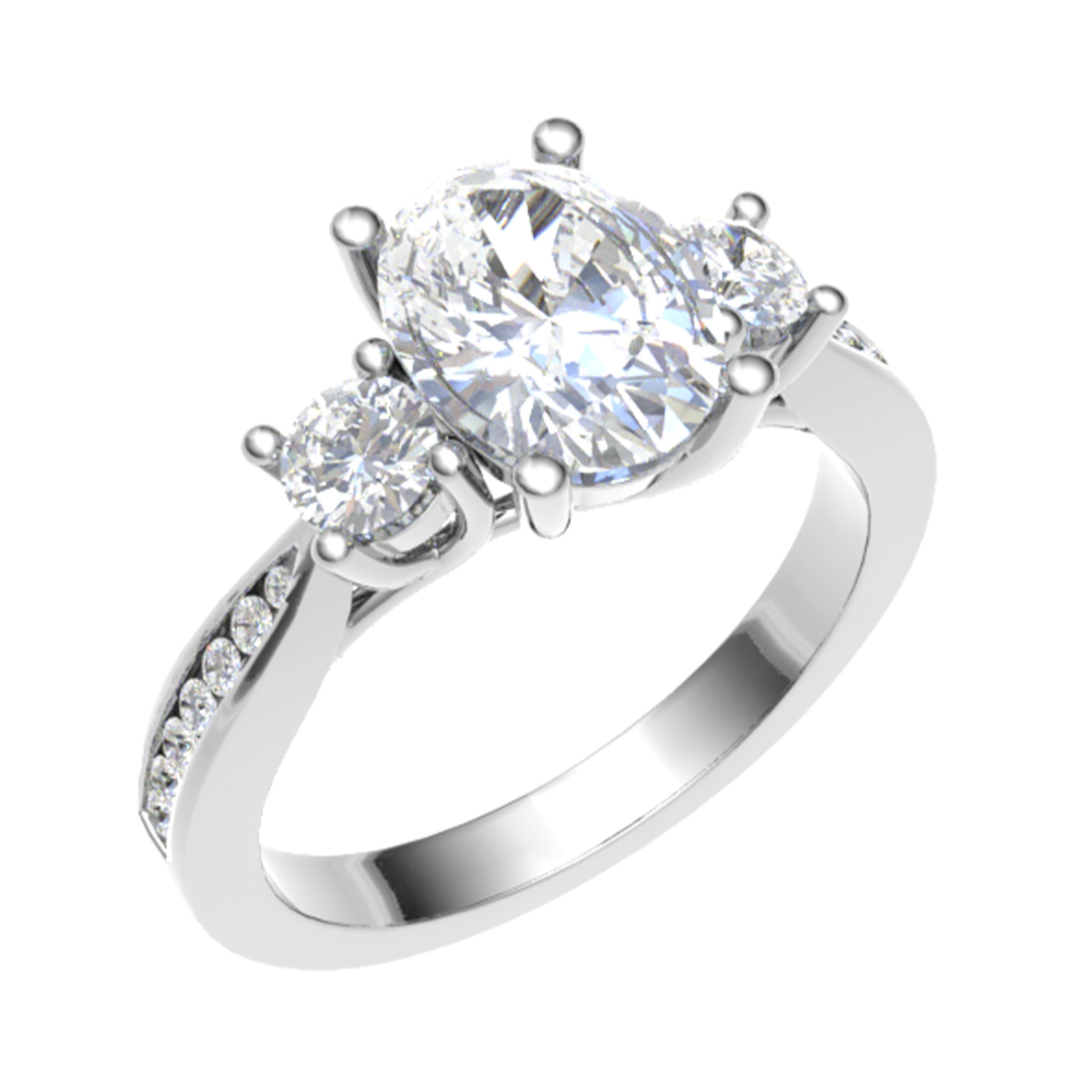 4 Prong Natural  Diamond Ring