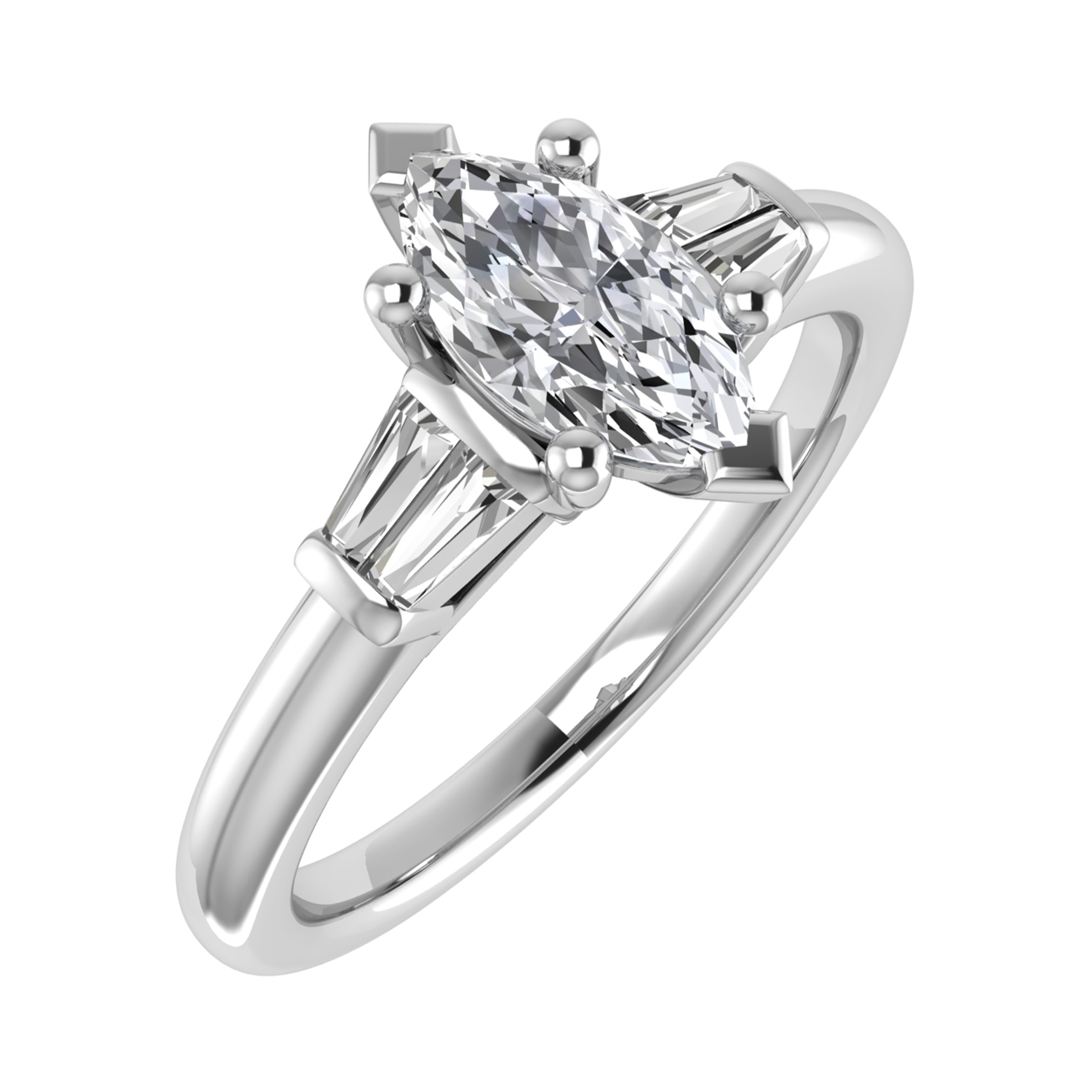6 Prong Natural  Diamond Ring