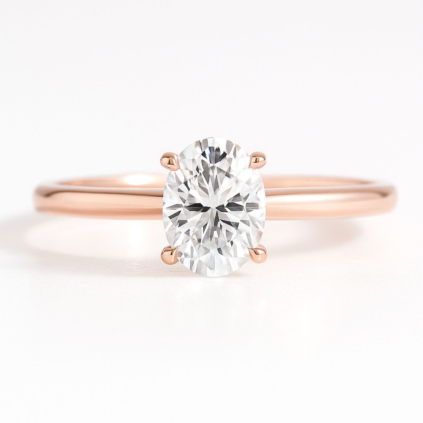 4 Prong Natural Diamond  Engagement Ring