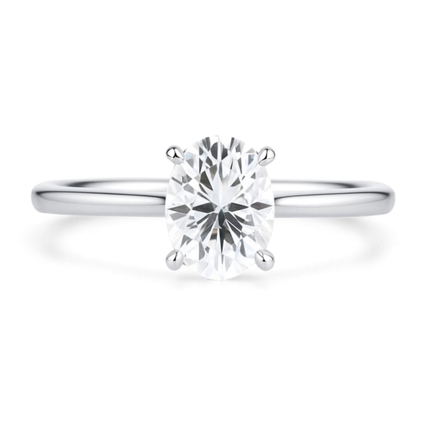 4 Prong Natural Diamond  Engagement Ring