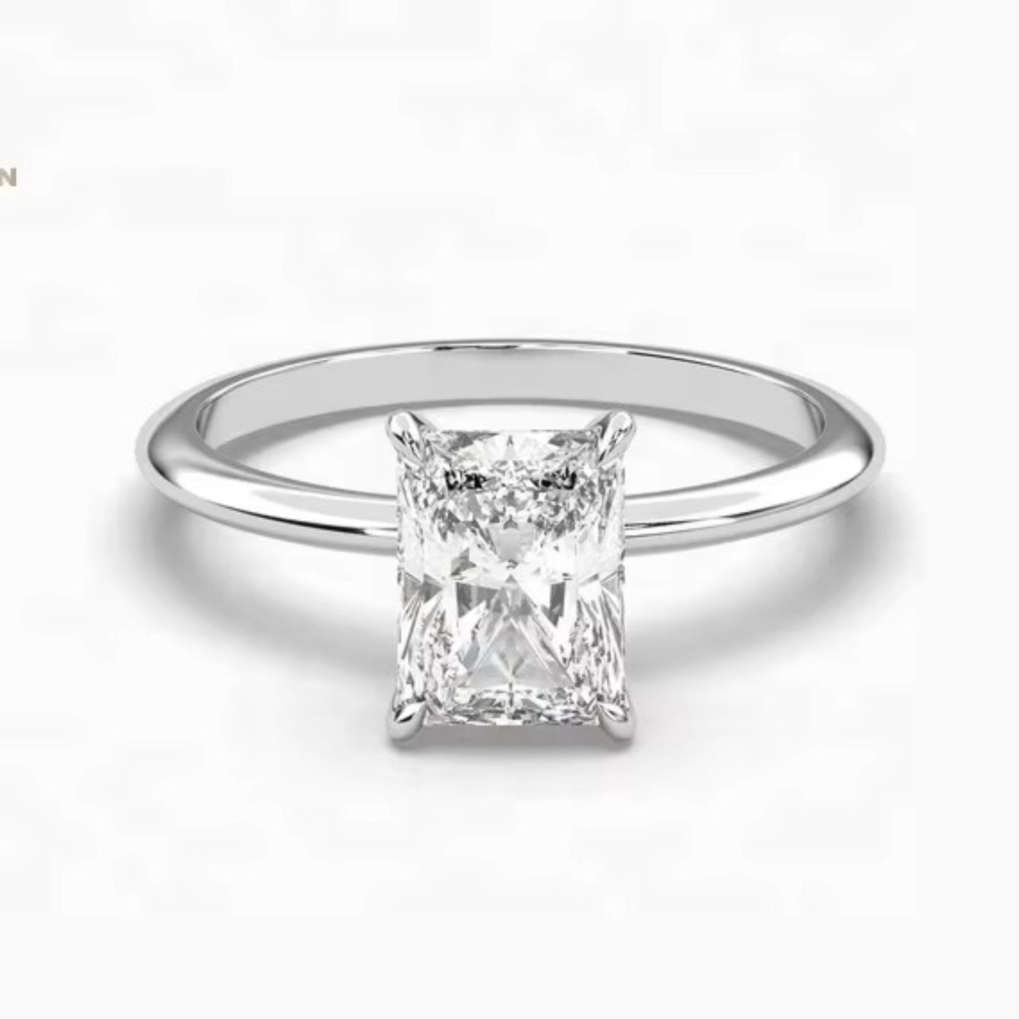 4 Prong Natural  Diamond Ring