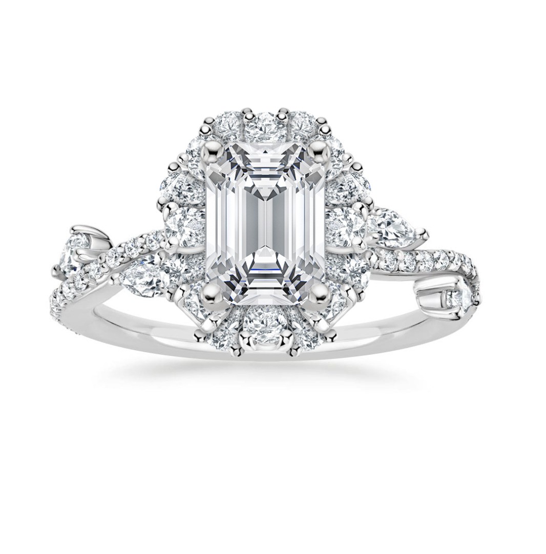 Coralyn Natural Diamond 4 Prong Set  Engagement Ring