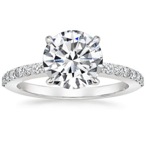 4 Prong 0.20 - 3.00 Carat Natural Diamond  Engagement Ring