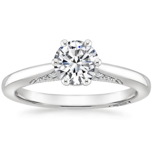 6 Prong 0.20 - 3.00 Carat Natural Diamond  Engagement Ring