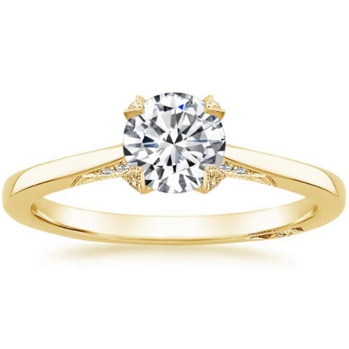 4 Prong 0.20 - 3.00 Carat Natural Diamond  Engagement Ring