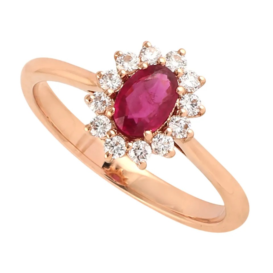 Aaget 0.60 Carat Natural Ruby  Engagement Ring