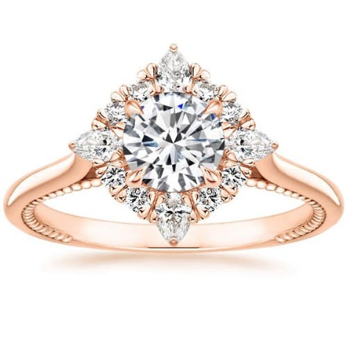 4 Prong 0.20 - 3.00 Carat Natural Diamond  Engagement Ring
