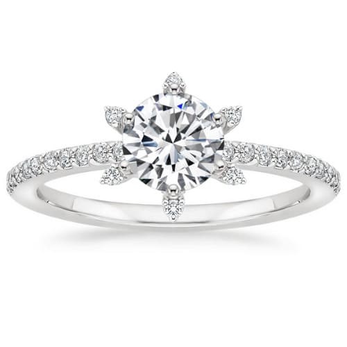 6 Prong 0.20 - 3.00 Carat Natural Diamond  Engagement Ring