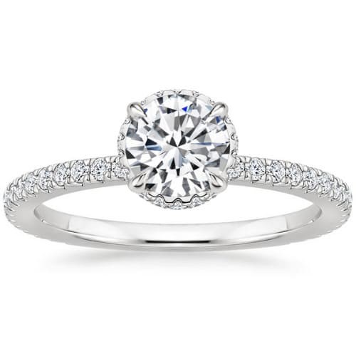 4 Prong 0.20 - 3.00 Carat Natural Diamond  Engagement Ring