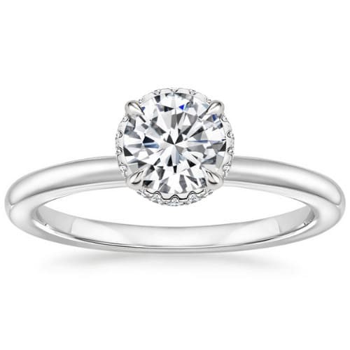 4 Prong Set 0.20 - 3.00 Carat Natural Diamond  Engagement Ring