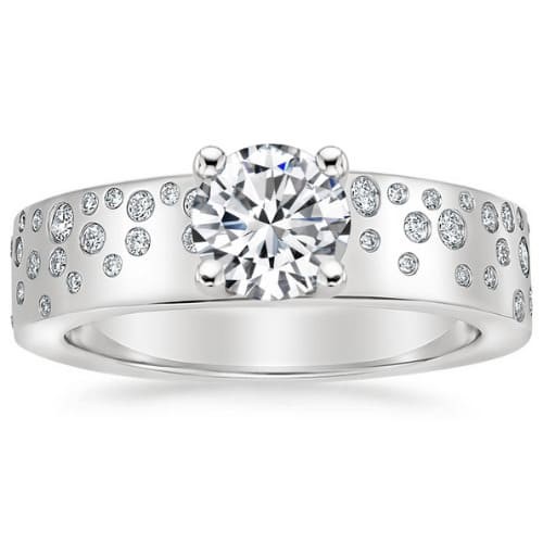 4 Prong 0.20 - 3.00 Carat Natural Diamond  Engagement Ring