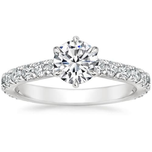 6 Prong 0.20 - 3.00 Carat Natural Diamond  Engagement Ring