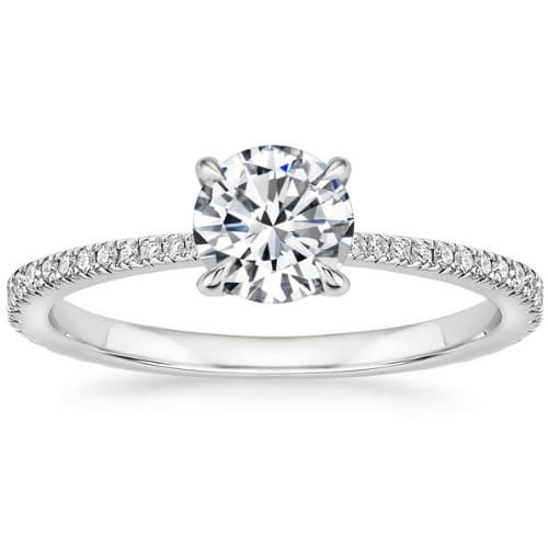 4 Prong 0.20 - 3.00 Carat Natural Diamond  Engagement Ring