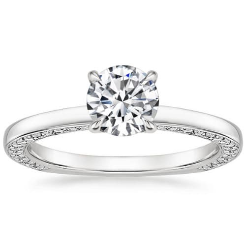4 Prong Set 0.20 - 3.00 Carat Natural Diamond  Engagement Ring