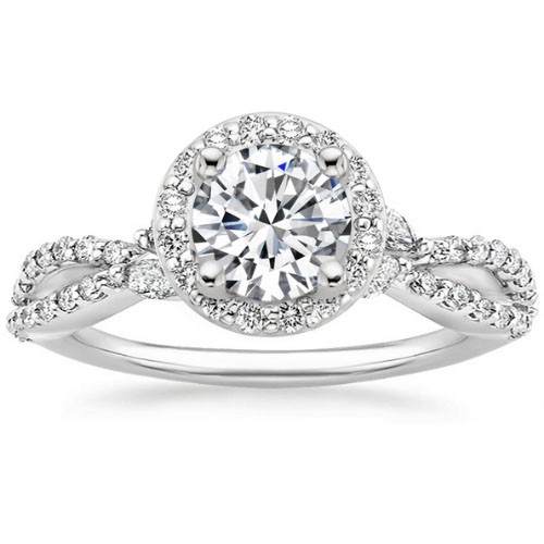 4 Prong Set 0.20 - 3.00 Carat Natural Diamond  Engagement Ring