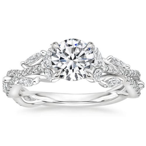 4 Prong Set 0.20 - 3.00 Carat Natural Diamond  Engagement Ring